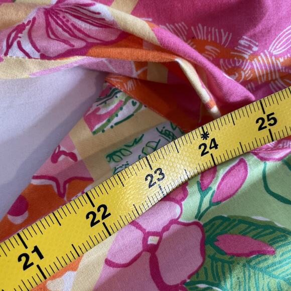 Lilly Pulitzer Pink Green Palm Beach Patchwork Cropped Pants‎ Size 4 Preppy - Picture 4 of 14